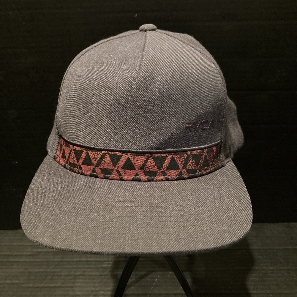 RVCA Hat Snapback Mid Fit, Geometric Band Skate Skateboard Casual Wear